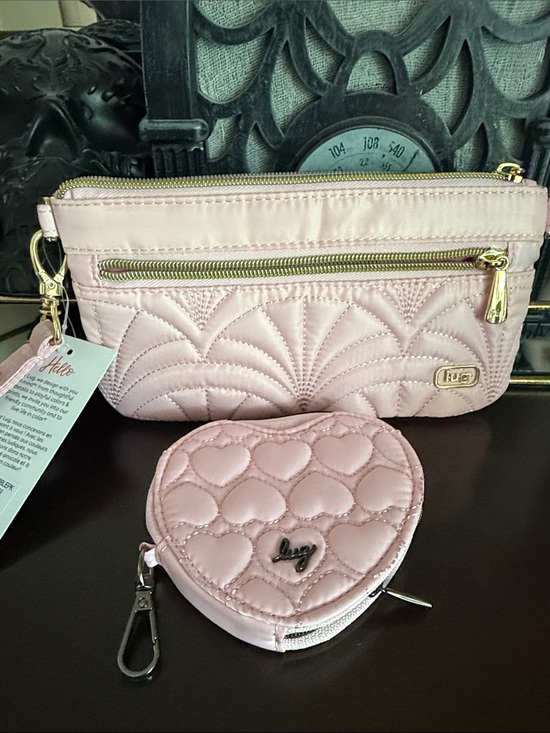 lug Handbags - lug Bubblegum Pink Heart Pouch & Super Metro Wicked Bubblegum